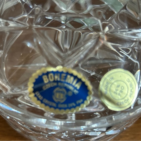 Bohemian Vintage Heavy Cut Crystal Candy dish - Picture 4 of 5